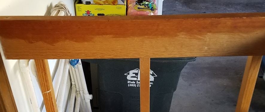 How to Make Homemade Wood Stain 3 garage wood half stained